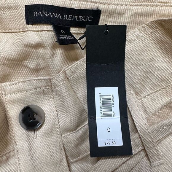 Banana Republic Belted Button Down Khaki Mini Skirt Size 0 - Picture 8 of 9